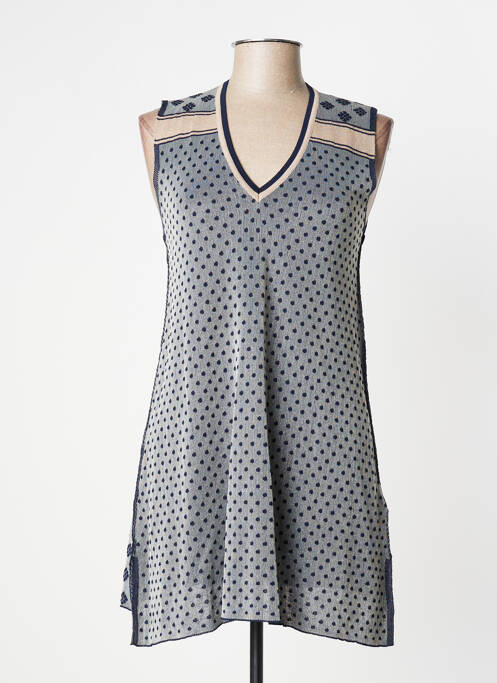 Pull tunique bleu MANILA GRACE pour femme