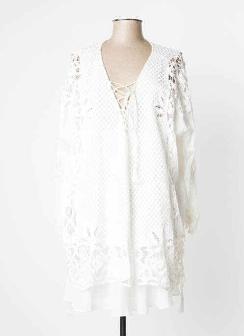 Robe courte blanc TWINSET femme