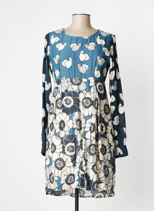 Robe mi-longue bleu MANILA GRACE pour femme