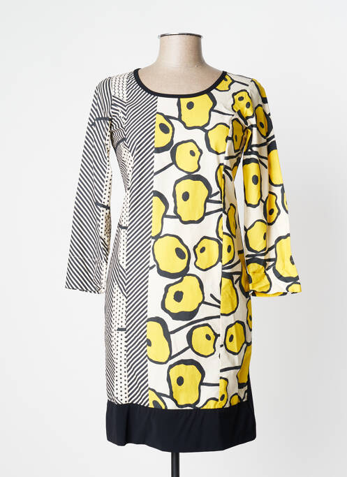 Robe mi-longue jaune BLEU BLANC ROUGE pour femme