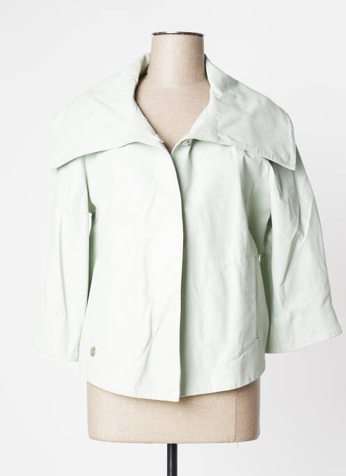 Veste en cuir vert MANILA GRACE pour femme