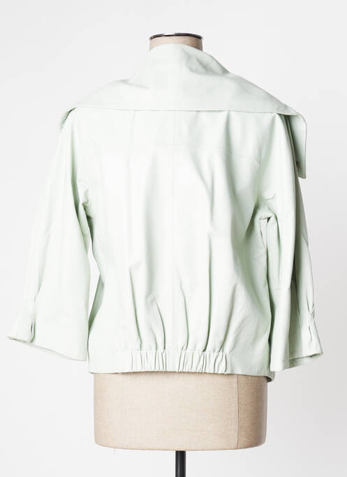 Veste en cuir vert MANILA GRACE pour femme