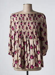 Blouse imprimé fleurs manches 3/4 rose MANILA GRACE femme