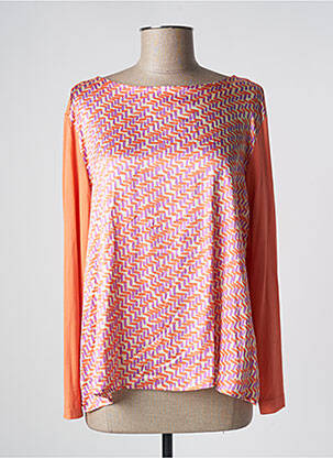 T-shirt manches longues manches longues orange NIU femme