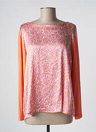 T-shirt manches longues manches longues orange NIU femme