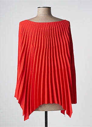 Top col rond manches 3/4 orange INDIES femme