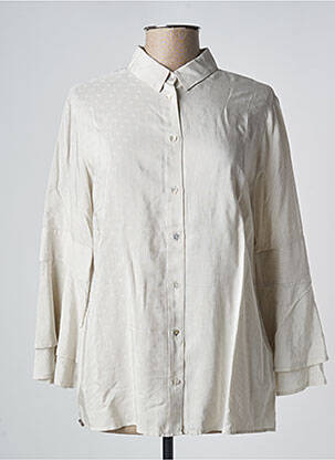 Chemisier coupe droite manches 3/4 beige MANILA GRACE femme