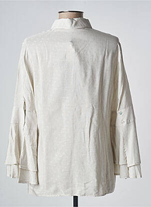 Chemisier coupe droite manches 3/4 beige MANILA GRACE femme