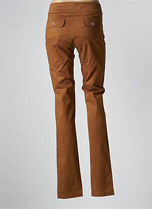 Pantalon slim tissage popeline taille normale jaune BLANC BLEU femme