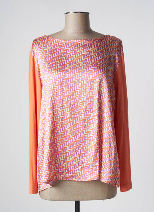 T-shirt manches longues manches longues orange NIU femme