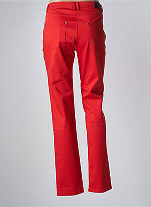 Pantalon slim tissage popeline taille normale rouge BLEU BLANC ROUGE femme