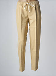 Pantalon droit tissage popeline taille normale beige TWINSET femme