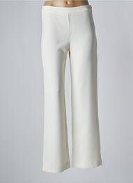 Pantalon large fermeture zip latéral taille normale beige BLEU BLANC ROUGE femme