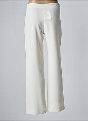 Pantalon large fermeture zip latéral taille normale beige BLEU BLANC ROUGE femme