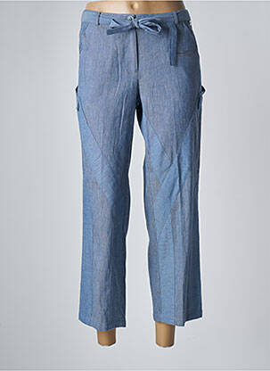 Pantalon 7/8 fermeture zippée sous rabat boutonné taille normale bleu TWINSET femme