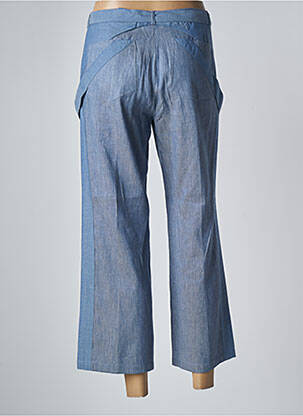 Pantalon 7/8 fermeture zippée sous rabat boutonné taille normale bleu TWINSET femme