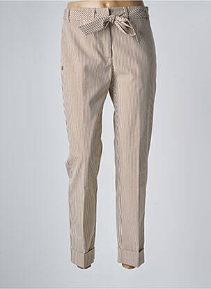 Pantalon 7/8 stretch taille normale marron MANILA GRACE femme