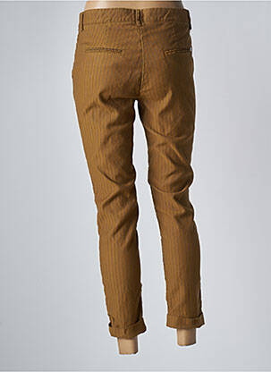 Pantalon 7/8 tissage popeline taille basse jaune MANILA GRACE femme