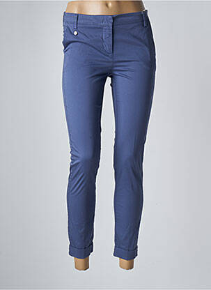 Pantalon 7/8 stretch taille normale bleu MANILA GRACE femme