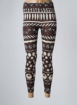 Legging effet matière satinée taille normale marron BLEU BLANC ROUGE femme