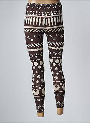 Legging effet matière satinée taille normale marron BLEU BLANC ROUGE femme