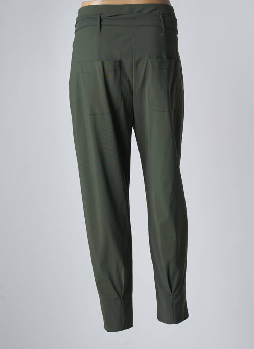 Pantalon droit coupe carotte taille haute vert INDIES femme