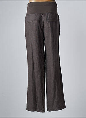 Pantalon droit taille élastique taille normale marron MANILA GRACE femme
