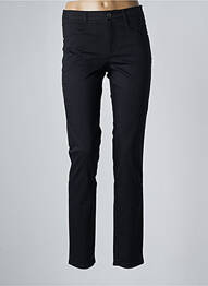 Pantalon slim tissage popeline taille normale noir BLEU BLANC ROUGE femme
