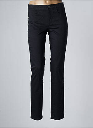 Pantalon slim tissage popeline taille normale noir BLEU BLANC ROUGE femme