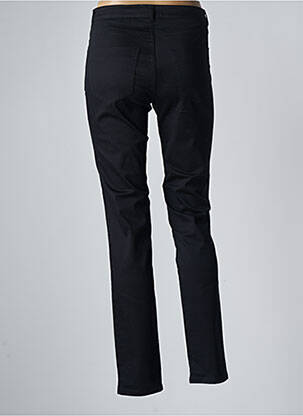 Pantalon slim tissage popeline taille normale noir BLEU BLANC ROUGE femme