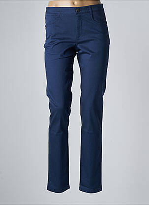 Pantalon slim tissage popeline taille normale bleu BLEU BLANC ROUGE femme