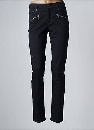 Pantalon slim tissage popeline taille normale noir BLEU BLANC ROUGE femme