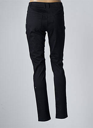 Pantalon slim tissage popeline taille normale noir BLEU BLANC ROUGE femme