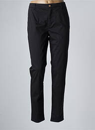Pantalon chino tissage popeline taille normale noir MANILA GRACE femme