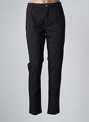 Pantalon chino tissage popeline taille normale noir MANILA GRACE femme