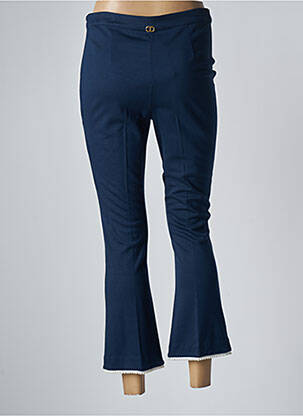 Pantalon 7/8 taille haute taille haute bleu TWINSET femme