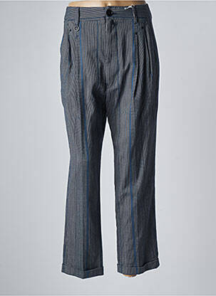 Pantalon 7/8 taille haute taille haute bleu HIGH femme