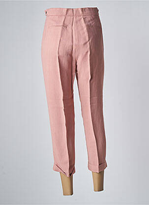 Pantalon 7/8 fermeture zippée sous rabat avec crochet taille normale rose TWINSET femme