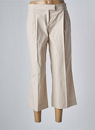 Pantacourt taille haute taille haute beige TWINSET femme