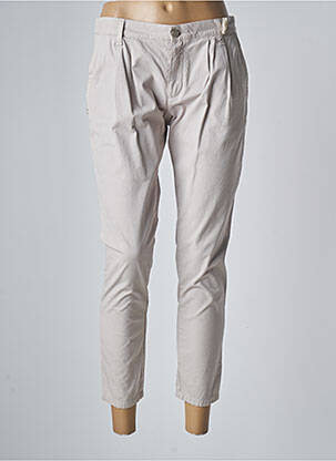 Pantalon 7/8 tissage popeline taille normale gris MANILA GRACE femme