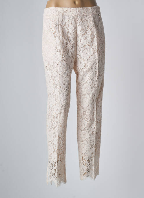 Pantalon 7/8 coupe chino taille normale rose TWINSET femme