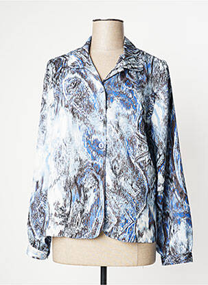 Chemisier coupe cintrée manches longues bleu GRIFFON femme