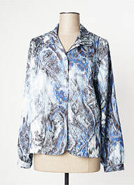 Chemisier coupe cintrée manches longues bleu GRIFFON femme