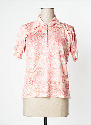 Pull coupe cintrée manches courtes rose GRIFFON femme