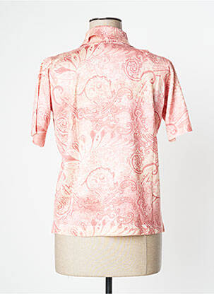 Pull coupe cintrée manches courtes rose GRIFFON femme