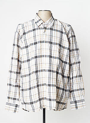 Chemise manches longues manches longues beige EASYLINE homme