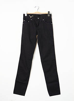 Pantalon slim tissage popeline taille normale noir MUSTANG femme