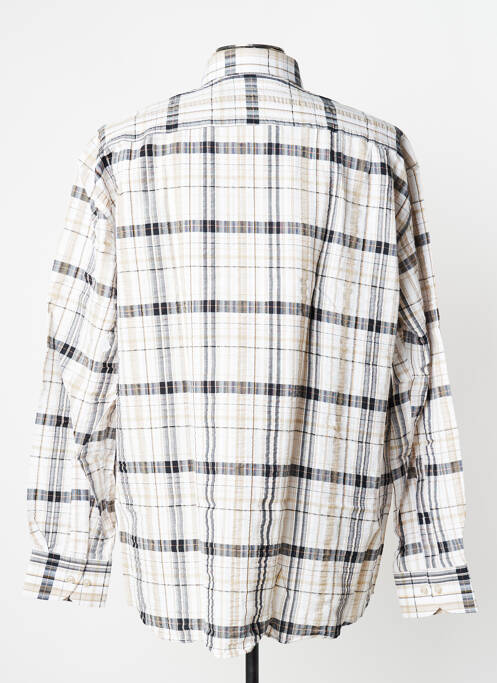 Chemise manches longues poignets boutonnés beige EASYLINE homme
