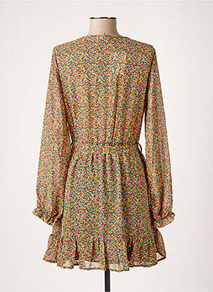 Robe courte coupe évasée manches longues jaune LILI & LALA femme