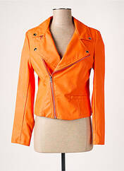 Veste simili cuir orange APRIL VINTAGE pour femme seconde vue